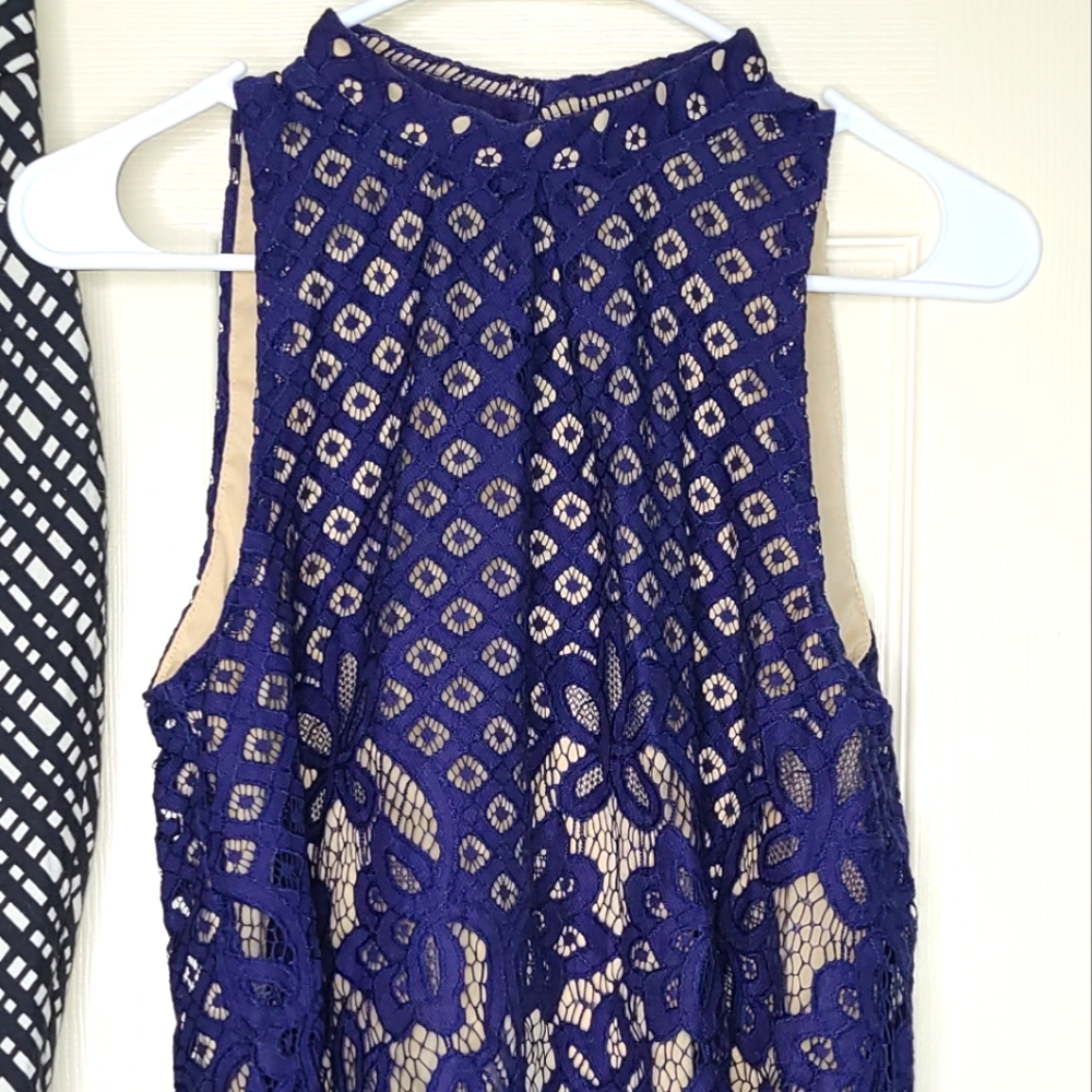 Love Fire, Navy Blue blouse, size Medium